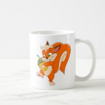 Eichhörnchen mit Eichel