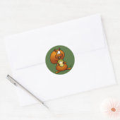 Eichhörnchen mit Eichel Runder Aufkleber (Umschlag)