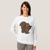 Eichhörnchen mit Eichel Süßes Waldtier T-Shirt (Vorne ganz)