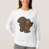 Eichhörnchen mit Eichel Süßes Waldtier T-Shirt (Vorderseite)