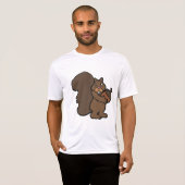 Eichhörnchen mit Eichel Süßes Waldtier T-Shirt (Vorne ganz)