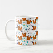Eichhörnchen mit Eicheln Beeren Muster Kaffeetasse (Links)