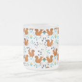 Eichhörnchen mit Eicheln Beeren Muster Mattglastasse (Mittel)