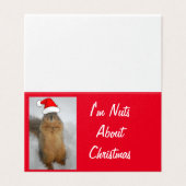 Eichhörnchen mit einem Santa Claus-Hut (Außenseite Aufgefaltet)