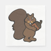 Eichhörnchen mit einer Eichel Serviette (Vorderseite)