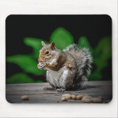 Eichhörnchen mit Erdnüssen Mousepad (Vorne)