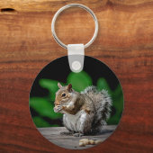 Eichhörnchen mit Erdnüssen Schlüsselanhänger (Vorderseite)