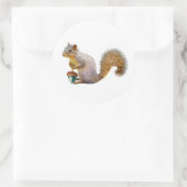 Eichhörnchen mit farbigen Kornklebern Runder Aufkleber (Tasche)