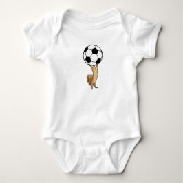 Eichhörnchen mit Fußball Baby Strampler