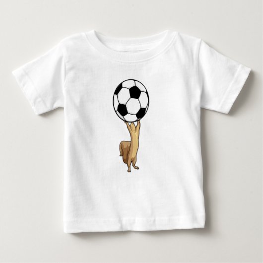 Eichhörnchen mit Fußball Baby T-shirt (Vorderseite)