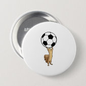 Eichhörnchen mit Fußball Button (Vorne & Hinten)