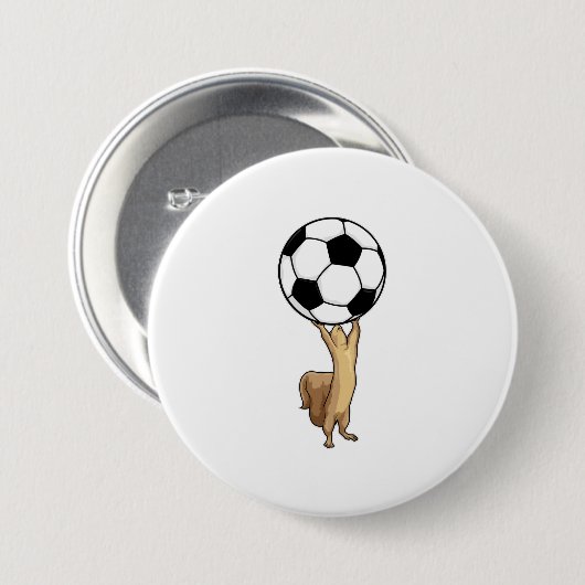 Eichhörnchen mit Fußball Button (Vorne & Hinten)