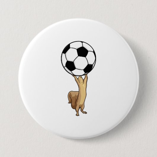 Eichhörnchen mit Fußball Button (Vorderseite)