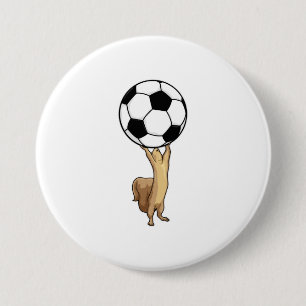 Eichhörnchen mit Fußball Button