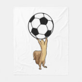 Eichhörnchen mit Fußball Fleecedecke (Vorderseite)