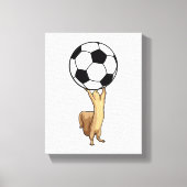 Eichhörnchen mit Fußball Leinwanddruck (Vorderseite)