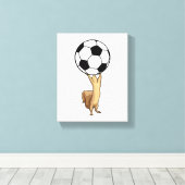 Eichhörnchen mit Fußball Leinwanddruck (Insitu (Holzboden))