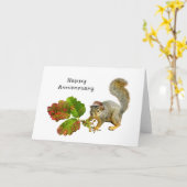 Eichhörnchen mit Giftoak-Jubiläumskarte Karte (Gelbe Blume)