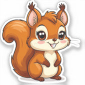 Eichhörnchen mit großen Augen Aufkleber (Vorderseite)