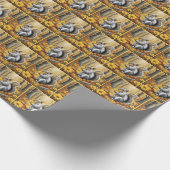 Eichhörnchen mit Herbstdüster Geschenkpapier (Ecke)