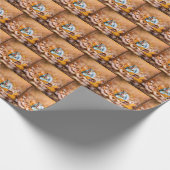 Eichhörnchen mit Herbstkorn Geschenkpapier (Ecke)