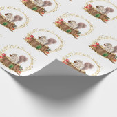 Eichhörnchen mit Herz Geschenkpapier (Ecke)
