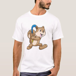 Eichhörnchen mit Hockey und Hockeystick T-Shirt