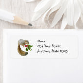 Eichhörnchen mit Holly Address Labels (Insitu)