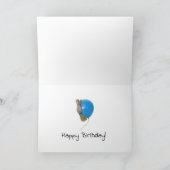 Eichhörnchen mit Hörnern und Balloons Geburtskarte Karte (Innenseite)