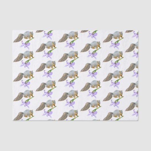 Eichhörnchen mit Iris-Gewebpapier Seidenpapier (Vorderseite)