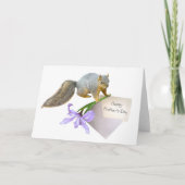 Eichhörnchen mit Iris Mother's Day Card Karte (Vorderseite)