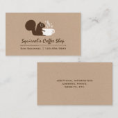 Eichhörnchen mit Kaffee Visitenkarte (Vorne/Hinten)