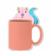 Eichhörnchen mit Kaffeeaufkleber Aufkleber (Vorderseite)