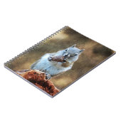 Eichhörnchen mit Kiefernkone Notizblock (Linke Seite)