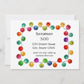 Eichhörnchen mit Lichter-Party Einladung (Rückseite)