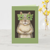 Eichhörnchen mit Maskenkarte Karte (Gelbe Blume)
