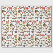 Eichhörnchen mit Mushrooms-Wrapping Paper Geschenkpapier (Flach)