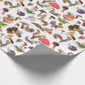 Eichhörnchen mit Mushrooms-Wrapping Paper Geschenkpapier (Ecke)
