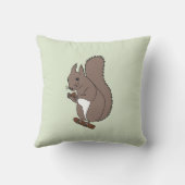Eichhörnchen mit Nüssen Kissen (Rückseite)