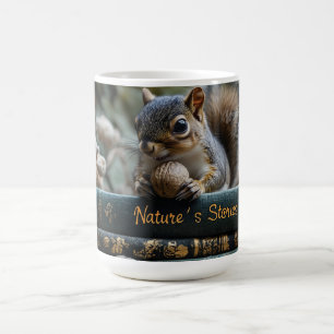 Eichhörnchen mit Nut on Antique Books, Nature's St Kaffeetasse