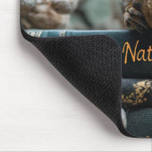 Eichhörnchen mit Nut on Antique Books, Nature's St Mousepad (Ecke)