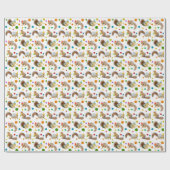 Eichhörnchen mit Party Hats Wrapping Paper Geschenkpapier (Flach)