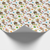 Eichhörnchen mit Party Hats Wrapping Paper Geschenkpapier (Ecke)