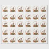 Eichhörnchen mit Pulverschleißpapier Geschenkpapier (Flach)