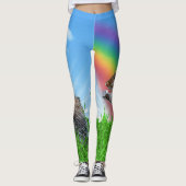 Eichhörnchen mit Regenbogen Leggings (Vorderseite)
