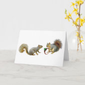 Eichhörnchen mit Ring Card Karte (Gelbe Blume)