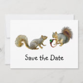 Eichhörnchen mit Ring Save the Date (Vorderseite)