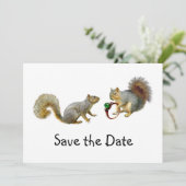 Eichhörnchen mit Ring Save the Date (Stehend Vorderseite)