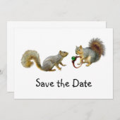 Eichhörnchen mit Ring Save the Date (Vorne/Hinten)