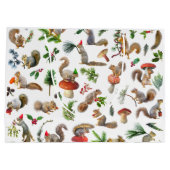 Eichhörnchen mit roter und grüner Geschenktasche Große Geschenktüte (Rückseite)